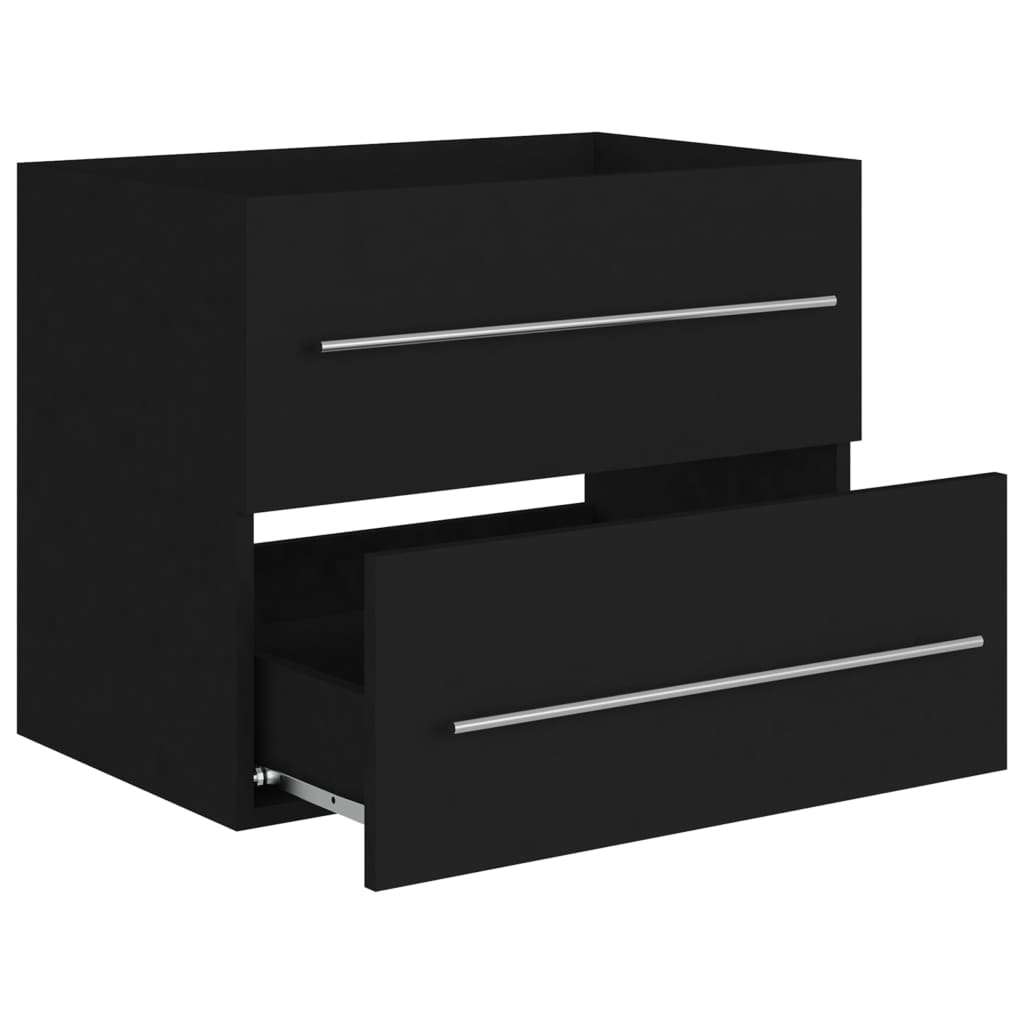 Servantskap Svart 60X38,5X48 Cm Konstruert Tre