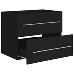 Servantskap Svart 60X38,5X48 Cm Konstruert Tre