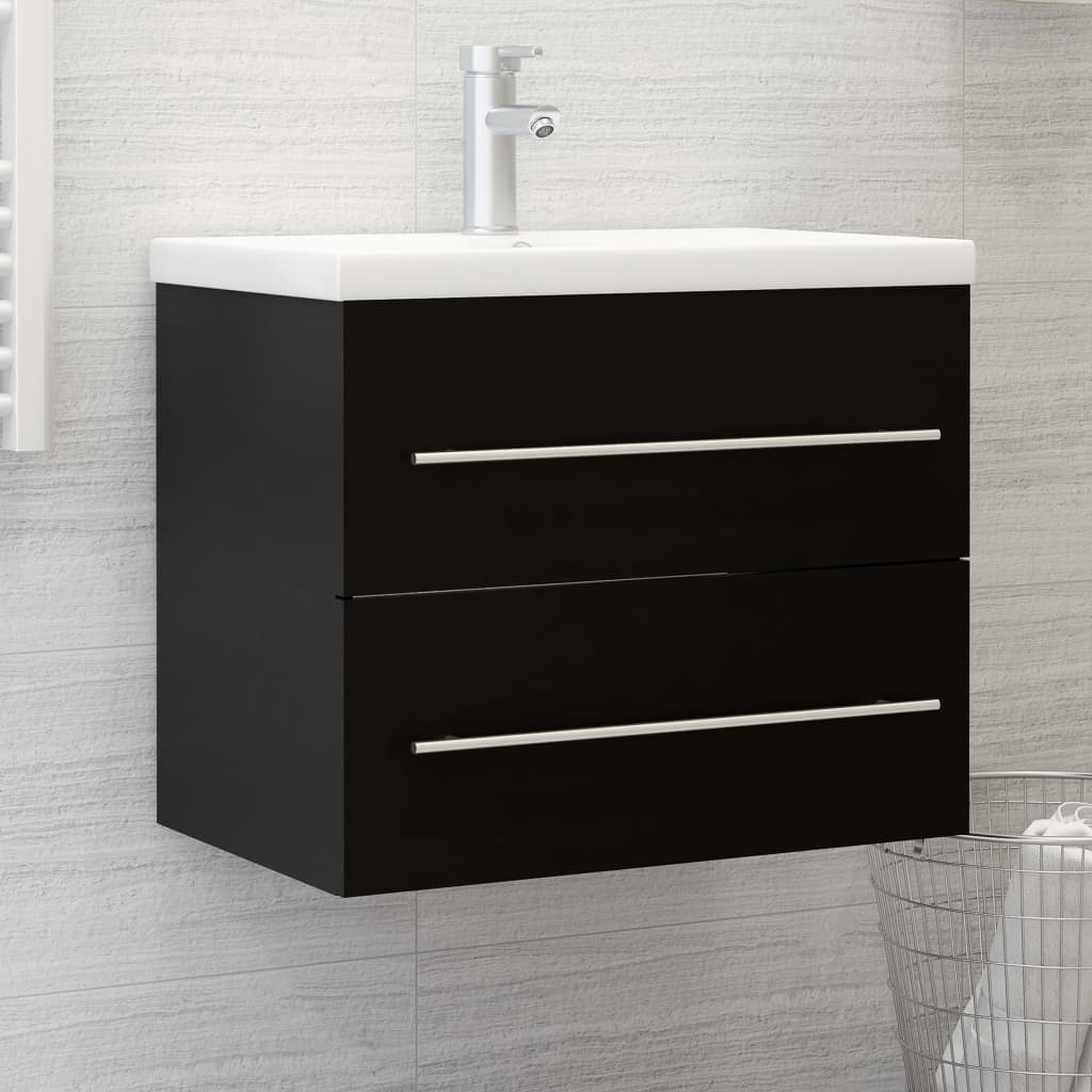 Servantskap Svart 60X38,5X48 Cm Konstruert Tre