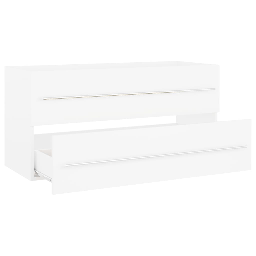 Servantskap Hvit 100X38,5X48 Cm Konstruert Tre
