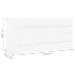 Servantskap Hvit 100X38,5X48 Cm Konstruert Tre