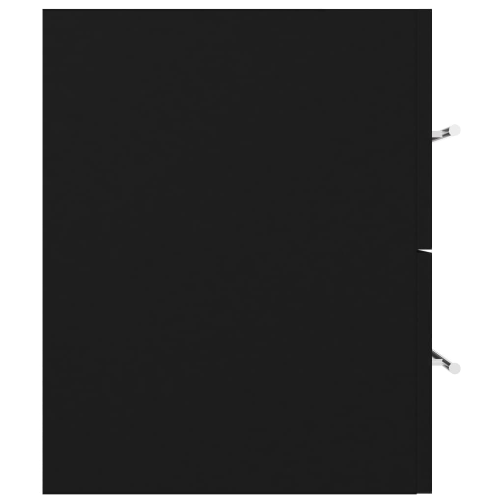 Servantskap Svart 100X38,5X48 Cm Konstruert Tre