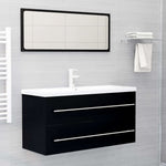 Servantskap Svart 100X38,5X48 Cm Konstruert Tre