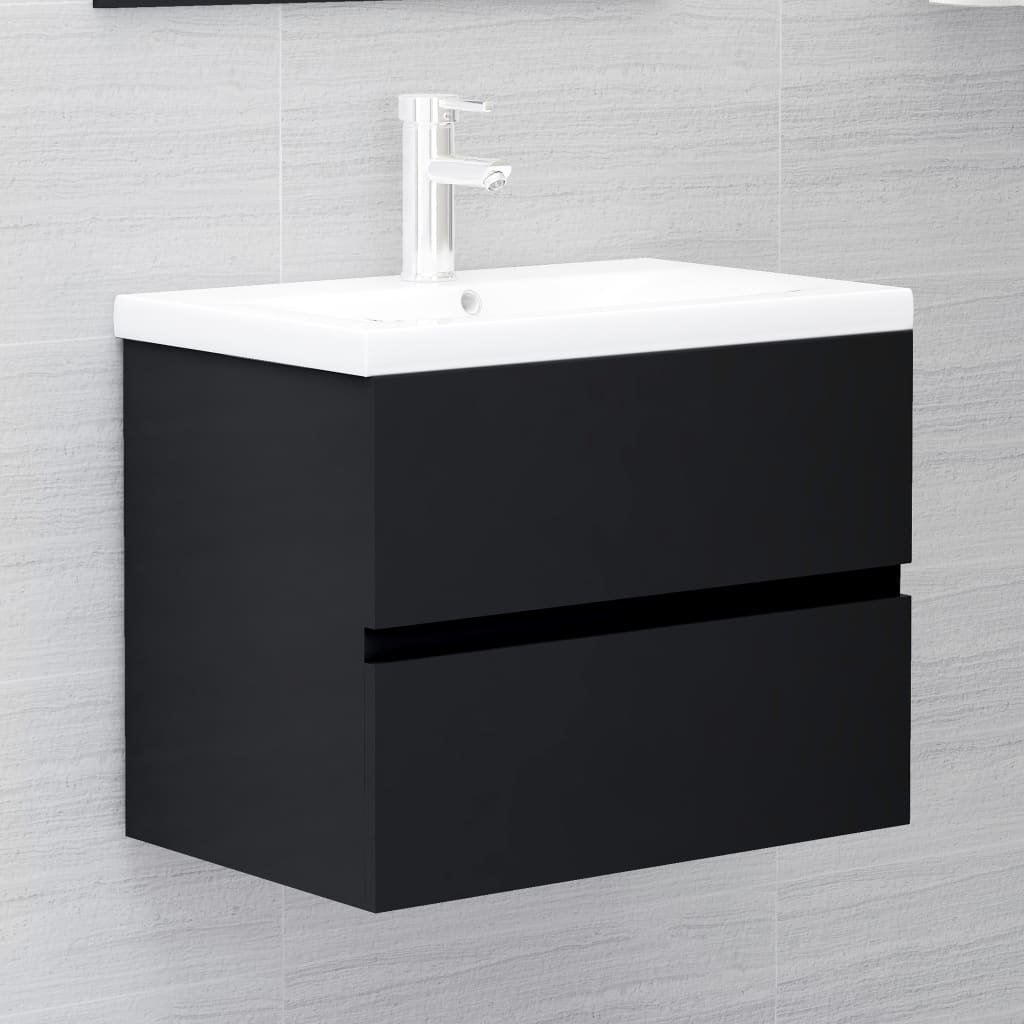 Servantskap Svart 60X38,5X45 Cm Konstruert Tre