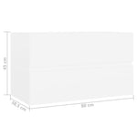 Servantskap Hvit 80X38,5X45 Cm Konstruert Tre