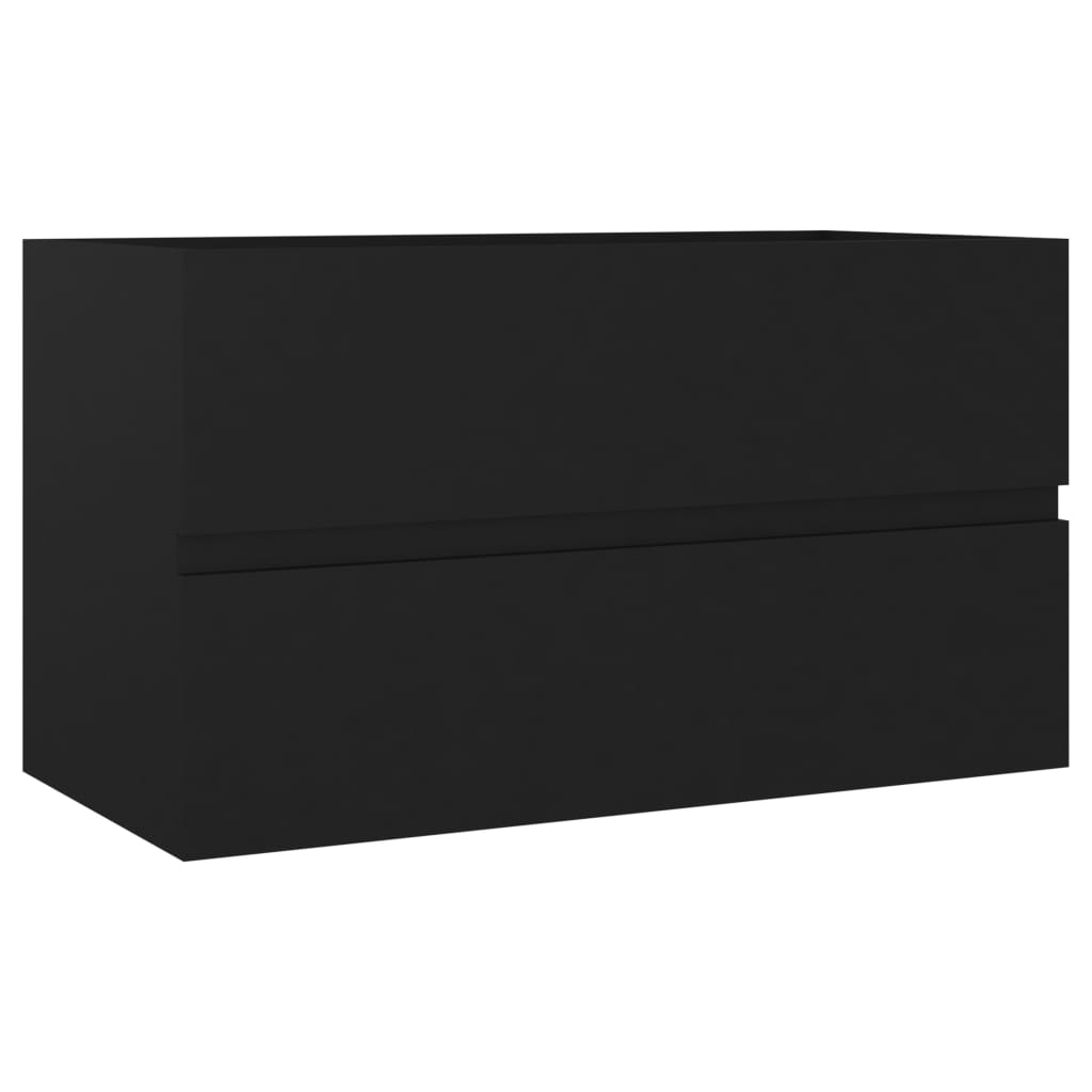 Servantskap Svart 80X38,5X45 Cm Konstruert Tre