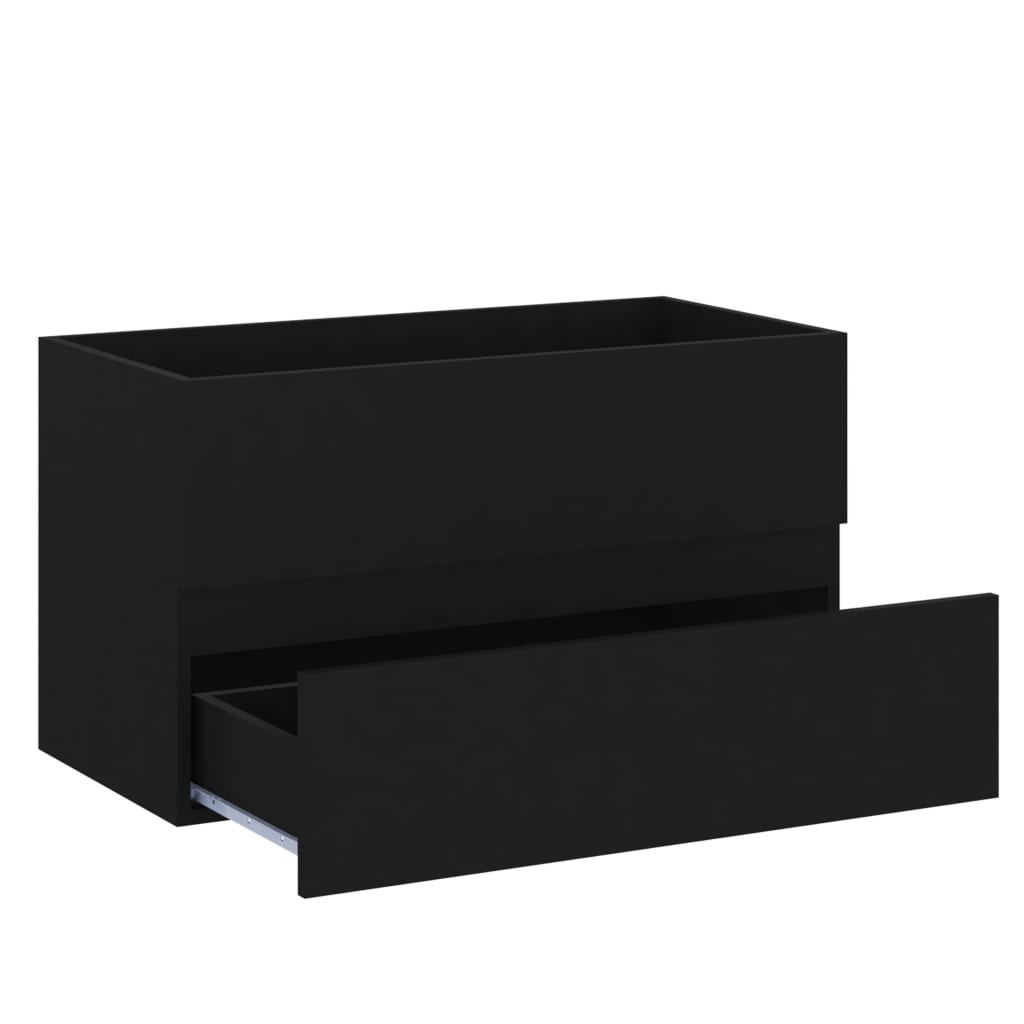 Servantskap Svart 80X38,5X45 Cm Konstruert Tre