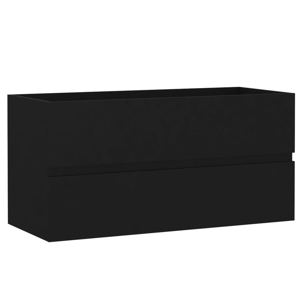 Servantskap Svart 90X38,5X45 Cm Konstruert Tre