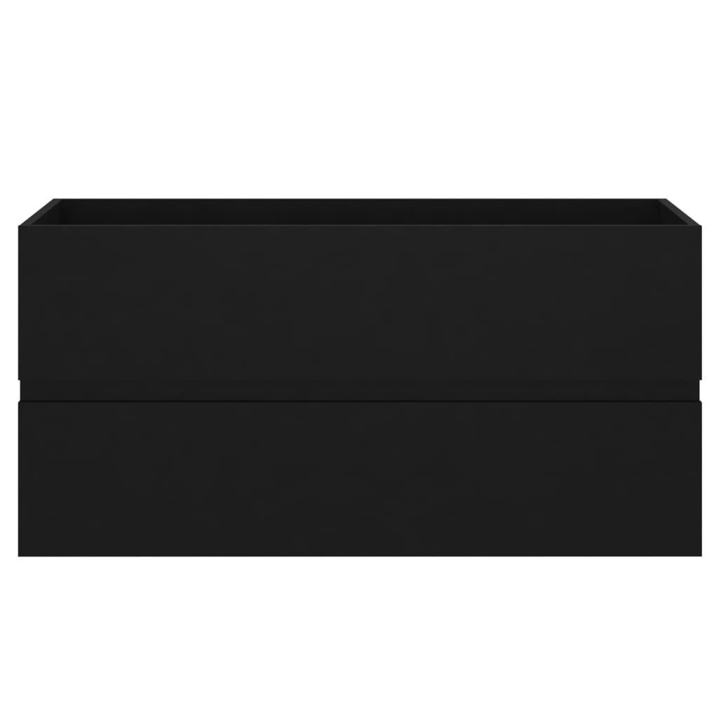 Servantskap Svart 90X38,5X45 Cm Konstruert Tre
