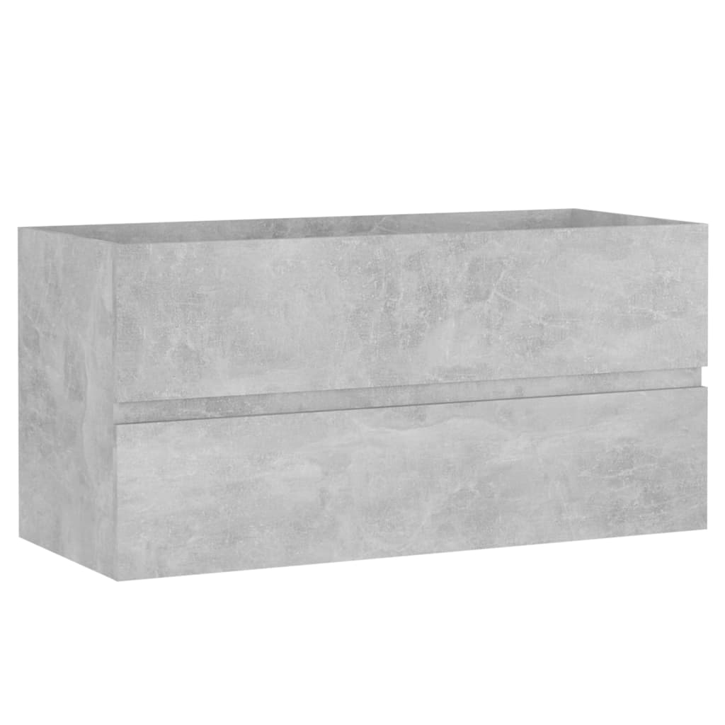 Servantskap Betonggrå 90X38,5X45 Cm Konstruert Tre
