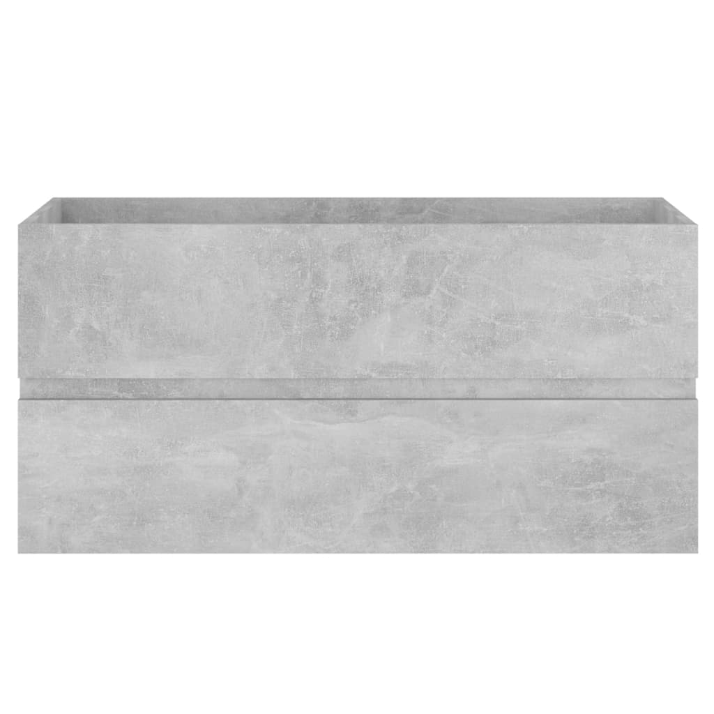 Servantskap Betonggrå 90X38,5X45 Cm Konstruert Tre
