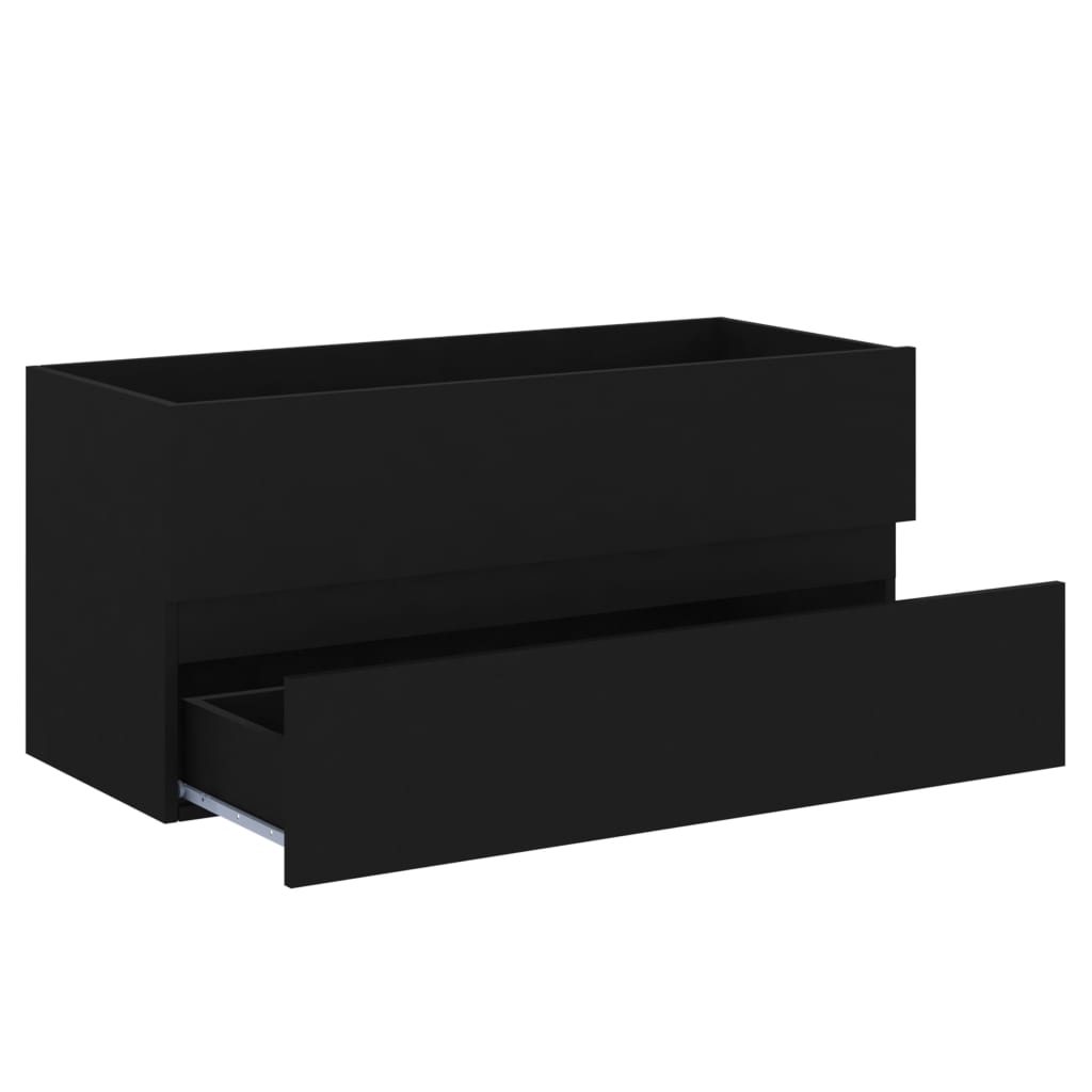 Servantskap Svart 100X38,5X45 Cm Konstruert Tre