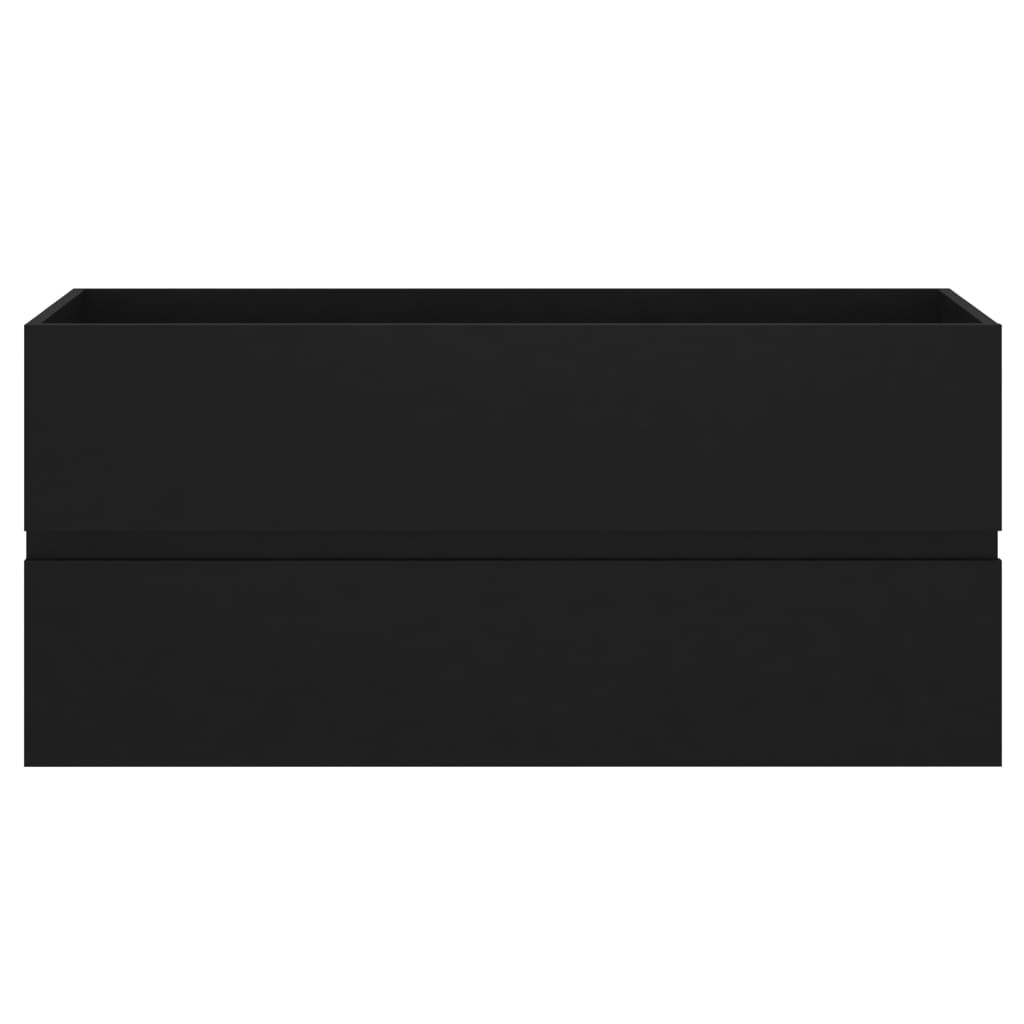 Servantskap Svart 100X38,5X45 Cm Konstruert Tre