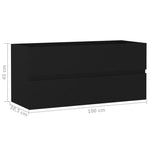 Servantskap Svart 100X38,5X45 Cm Konstruert Tre