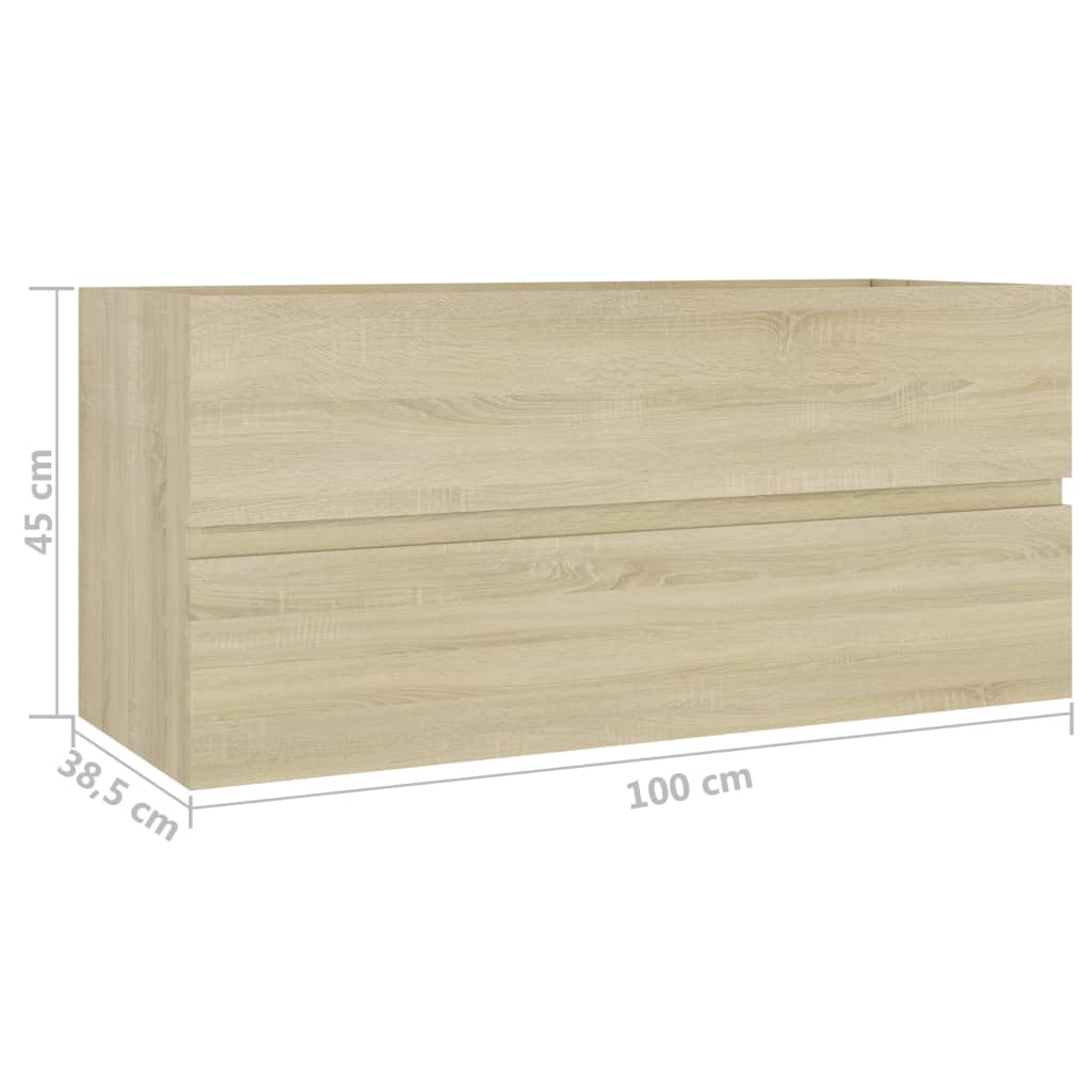 Servantskap Sonoma Eik 100X38,5X45 Cm Konstruert Tre