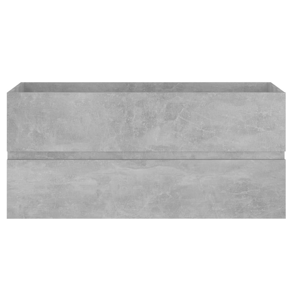Servantskap Betonggrå 100X38,5X45 Cm Konstruert Tre