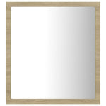 Led-Badespeil Sonoma Eik 40X8,5X37 Cm Akryl