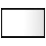 Led-Badespeil Svart 60X8,5X37 Cm Akryl