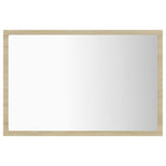 Led-Badespeil Sonoma Eik 60X8,5X37 Cm Akryl