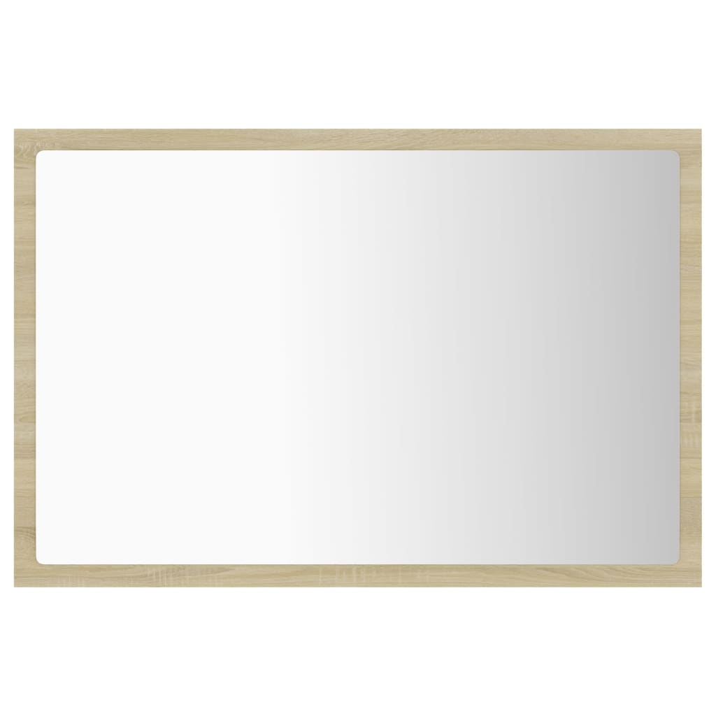 Led-Badespeil Sonoma Eik 60X8,5X37 Cm Akryl