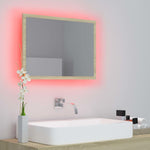 Led-Badespeil Sonoma Eik 60X8,5X37 Cm Akryl