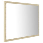 Led-Badespeil Sonoma Eik 60X8,5X37 Cm Akryl