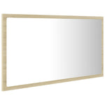 Led-Badespeil Sonoma Eik 80X8,5X37 Cm Akryl