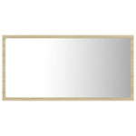 Led-Badespeil Sonoma Eik 80X8,5X37 Cm Akryl