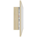 Led-Badespeil Sonoma Eik 80X8,5X37 Cm Akryl