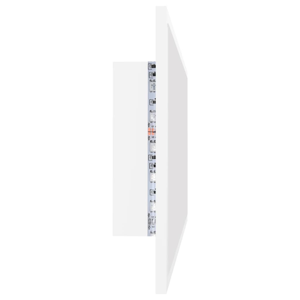 Baderomsspeil Led Hvit 90X8,5X37 Cm Akryl