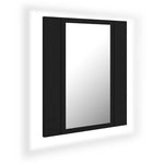 Led-Speilskap Til Baderom Svart 40X12X45 Cm Akryl