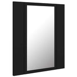 Led-Speilskap Til Baderom Svart 40X12X45 Cm Akryl