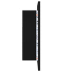 Led-Speilskap Til Baderom Svart 40X12X45 Cm Akryl