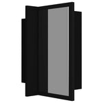 Led-Speilskap Til Baderom Svart 40X12X45 Cm Akryl