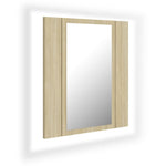 Led-Speilskap Til Baderom Sonoma Eik 40X12X45 Cm Akryl