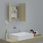 Led-Speilskap Til Baderom Sonoma Eik 40X12X45 Cm Akryl