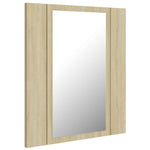 Led-Speilskap Til Baderom Sonoma Eik 40X12X45 Cm Akryl