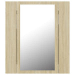 Led-Speilskap Til Baderom Sonoma Eik 40X12X45 Cm Akryl