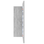 Led-Speilskap Til Baderom Betonggrå 40X12X45 Cm Akryl
