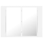 Led-Speilskap Hvit 60X12X45 Cm Akryl