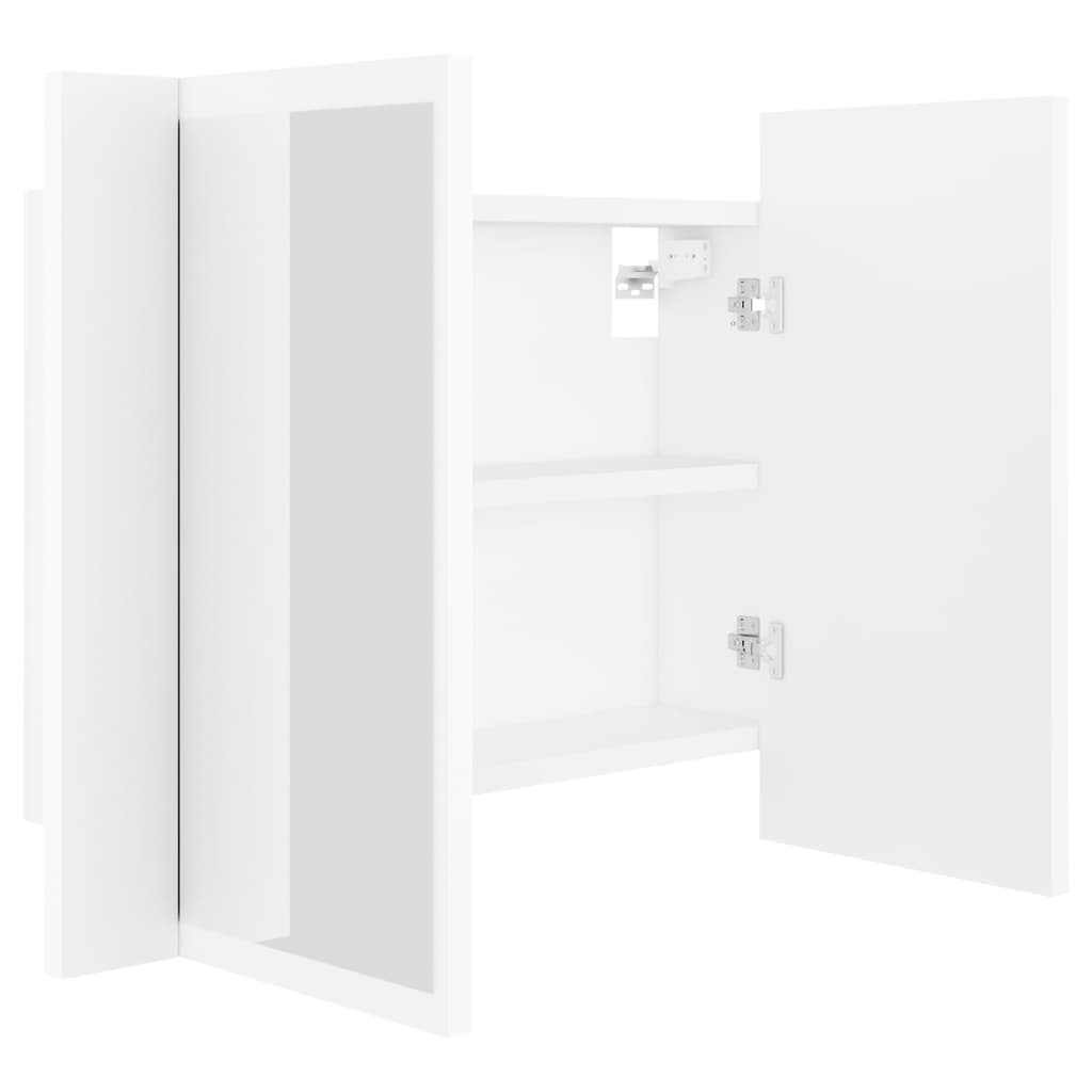 Led-Speilskap Hvit 60X12X45 Cm Akryl
