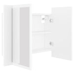 Led-Speilskap Hvit 60X12X45 Cm Akryl
