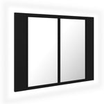 Led-Speilskap Svart 60X12X45 Cm Akryl
