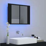 Led-Speilskap Svart 60X12X45 Cm Akryl