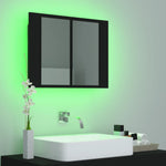 Led-Speilskap Svart 60X12X45 Cm Akryl