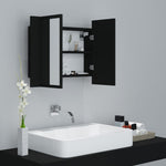 Led-Speilskap Svart 60X12X45 Cm Akryl