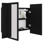 Led-Speilskap Svart 60X12X45 Cm Akryl