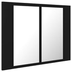 Led-Speilskap Svart 60X12X45 Cm Akryl