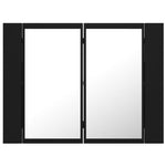 Led-Speilskap Svart 60X12X45 Cm Akryl