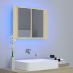 Led-Speilskap Sonoma Eik 60X12X45 Cm Akryl